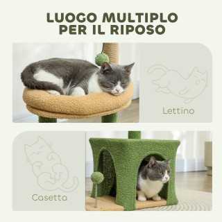 PawHut Δέντρο Αναρρίχησης για Γάτες με Σπιτάκι, Κρεβατάκι και 2 Μπ... PawHut Δέντρο Αναρρίχησης για Γάτες με Σπιτάκι, Κρεβατάκι και 2 Μπ...