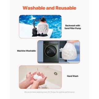 VEVOR Επαναχρησιμοποιούμενες Μπάλες Φίλτρου Πισίνας 3.5 lbs για Αντ... VEVOR Επαναχρησιμοποιούμενες Μπάλες Φίλτρου Πισίνας 3.5 lbs για Αντ...