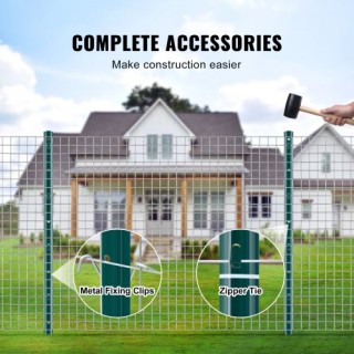 Σετ 10 Μεταλλικών Πράσινων Στύλων Φράχτη 3 Ποδιών VEVOR  WLLZJSK3YC...