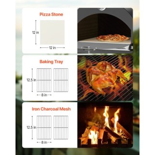 VEVOR Φορητός Εξωτερικός Ξυλόφουρνος Πίτσας LSPSLHS458X48H85L001V0 VEVOR Φορητός Εξωτερικός Ξυλόφουρνος Πίτσας LSPSLHS458X48H85L001V0