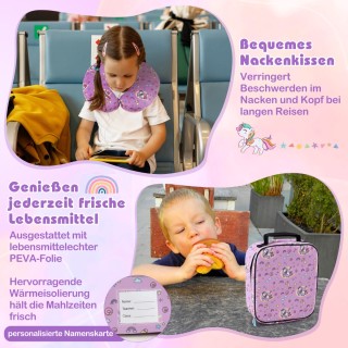 Costway 5τμχ. Παιδικό σετ αποσκευών με τροχήλατη βαλίτσα 16 ιντσών... Costway 5τμχ. Παιδικό σετ αποσκευών με τροχήλατη βαλίτσα 16 ιντσών...