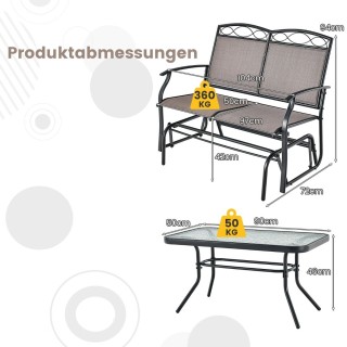 Costway Σετ Εξωτερικών Επίπλων 4 Τεμαχίων με Κινούμενους Καναπέδες... Costway Σετ Εξωτερικών Επίπλων 4 Τεμαχίων με Κινούμενους Καναπέδες...