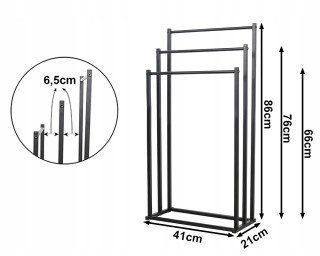 Verk Group Μεταλλική Σχάρα Πετσετών για Μπάνιο με Στεγνωτήριο 59074... Verk Group Μεταλλική Σχάρα Πετσετών για Μπάνιο με Στεγνωτήριο 59074...