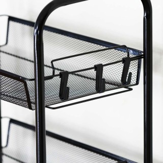 BAKAJI Πολυλειτουργικό Κινητό Καρότσι Αποθήκευσης 5 Επιπέδων Μαύρο ... BAKAJI Πολυλειτουργικό Κινητό Καρότσι Αποθήκευσης 5 Επιπέδων Μαύρο ...