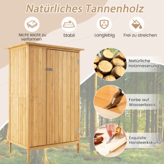 Costway Ξύλινη Αποθήκη Κήπου με Ασφαλτική Στέγη και Κλείδωμα - 3 Ρ... Costway Ξύλινη Αποθήκη Κήπου με Ασφαλτική Στέγη και Κλείδωμα - 3 Ρ...