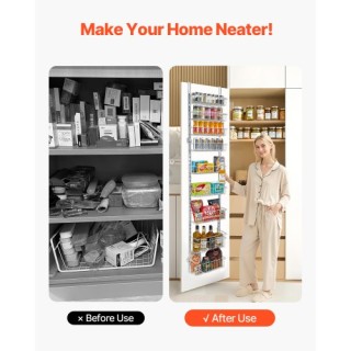 VEVOR 9-Tier Ρυθμιζόμενη Κρεμαστή Ραφιέρα Αποθήκευσης Πόρτας Παντοπ... VEVOR 9-Tier Ρυθμιζόμενη Κρεμαστή Ραφιέρα Αποθήκευσης Πόρτας Παντοπ...