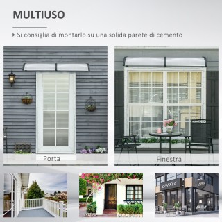 Outsunny  Στέγαστρο Εξωτερικού Χώρου για Παράθυρα και Πόρτες από Πο...