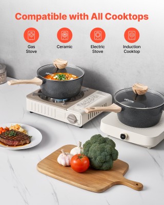 VEVOR Πολυχρηστική Κατσαρόλα 2.5 Λίτρων (20 εκ.) με Καλυμμένο Καπάκ... VEVOR Πολυχρηστική Κατσαρόλα 2.5 Λίτρων (20 εκ.) με Καλυμμένο Καπάκ...