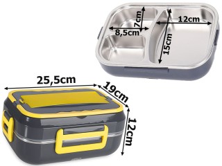 Ηλεκτρικό Φαγητοδοχείο Θερμαινόμενο 900 ml 40W – Μαύρο/Κίτρινο 5907...