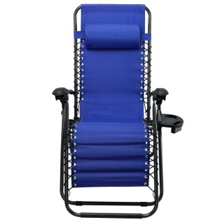 BAKAJI  Πτυσσόμενη Πολυθρόνα Κήπου Βαρύτητας Μηδέν από Ατσάλι και Ο...