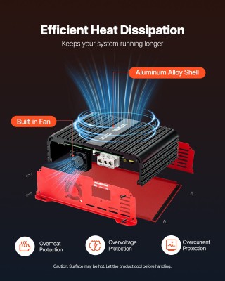 VEVOR Ενισχυτής Αυτοκινήτου Monoblock 2000W με Τηλεχειριστήριο Υπογ...