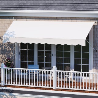 Costway Ρυθμιζόμενη Τέντα Μπαλκονιού Χωρίς Τρυπάνι με Χειροκίνητη Μ...