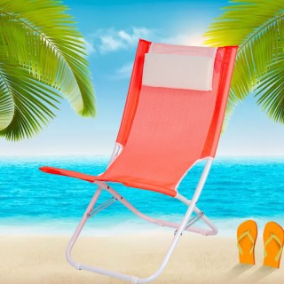 BAKAJI Πτυσσόμενη Καρέκλα Παραλίας Neon από Ατσάλι και Textilene Φ... BAKAJI Πτυσσόμενη Καρέκλα Παραλίας Neon από Ατσάλι και Textilene Φ...