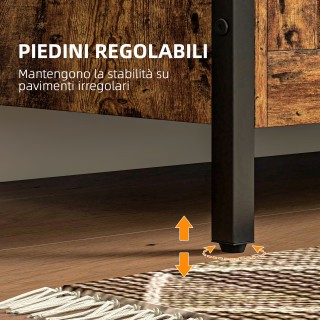 HOMCOM Ξύλινο Μπαούλο 95L Βιομηχανικού Στυλ με Καπάκι και Ασφαλή Με...