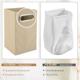 Costway Πολυλειτουργικό Μπαμπού Έπιπλο Μπάνιου με Κλίνον Κάλαθο Απλ...