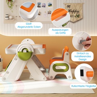 Costway Πολυλειτουργικό Σετ Τραπεζιού & Καβαλέτου 6 σε 1 με Αναστρέ...