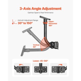 VEVOR Ρυθμιζόμενη Βάση Τοποθέτησης Τοίχου Starlink Gen 3 Kit Σωλήνα... VEVOR Ρυθμιζόμενη Βάση Τοποθέτησης Τοίχου Starlink Gen 3 Kit Σωλήνα...