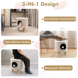 Costway Πολυλειτουργικό Έπιπλο Γάτας με Ενσωματωμένη Κρυψώνα και Οθ... Costway Πολυλειτουργικό Έπιπλο Γάτας με Ενσωματωμένη Κρυψώνα και Οθ...