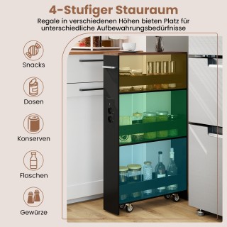 Costway Καρότσι Αποθήκευσης Λεπτό 13 cm με Σταθμό Φόρτισης, 4 Επιπέ... Costway Καρότσι Αποθήκευσης Λεπτό 13 cm με Σταθμό Φόρτισης, 4 Επιπέ...