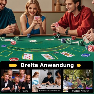 Costway Σετ Πόκερ με 400 Μάρκες, 2 Τράπουλες, 5 Ζάρια και Πόκερ Φελ... Costway Σετ Πόκερ με 400 Μάρκες, 2 Τράπουλες, 5 Ζάρια και Πόκερ Φελ...