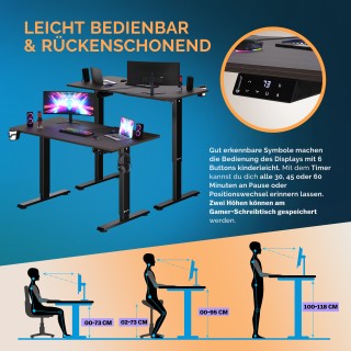 Ρυθμιζόμενο Γραφείο με Οθόνη LCD 110x60x73-118 cm Καφέ Σκούρο 10935... Ρυθμιζόμενο Γραφείο με Οθόνη LCD 110x60x73-118 cm Καφέ Σκούρο 10935...