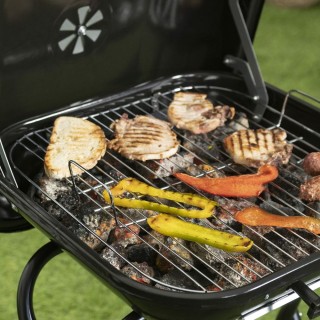 Galileo Μπάρμπεκιου από ανοξείδωτο ατσάλι με ρόδες και καπάκι με σύ...