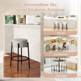 Costway Μοντέρνο Σκαμπό Μπαρ Χωρίς Πλάτη με Επένδυση Λινό, Ύψος Καθ... Costway Μοντέρνο Σκαμπό Μπαρ Χωρίς Πλάτη με Επένδυση Λινό, Ύψος Καθ...