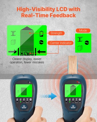 VEVOR Πολυλειτουργικός Ανιχνευτής Τοίχου 5 σε 1, 17 x 7.2 x 3.7 cm ... VEVOR Πολυλειτουργικός Ανιχνευτής Τοίχου 5 σε 1, 17 x 7.2 x 3.7 cm ...