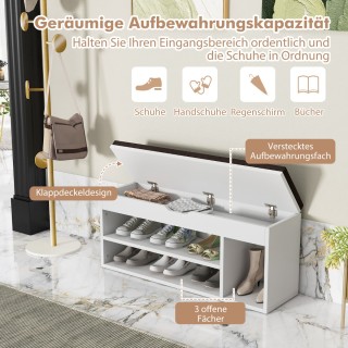 Costway  Πολυλειτουργική  Παπουτσοθήκη 104 x 48 x 30 εκ, με Κάθισμα...