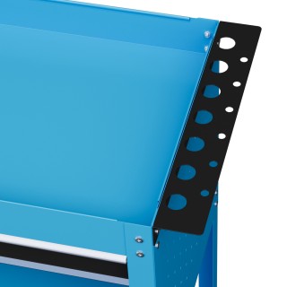 DURHAND Καρότσι Εργαλείων με Πλαϊνή Λαβή Συρτάρι και 3 Ράφια από Ατ...