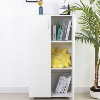 BAKAJI Μοντέρνα Λευκή Ντουλάπα 3 Ραφιών με Διπλές Πόρτες 115x60x31 ... BAKAJI Μοντέρνα Λευκή Ντουλάπα 3 Ραφιών με Διπλές Πόρτες 115x60x31 ...