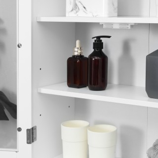 Kleankin Κρεμαστό Ντουλάπι Μπάνιου με 2 Πόρτες από Ξύλο και Γυαλί ... Kleankin Κρεμαστό Ντουλάπι Μπάνιου με 2 Πόρτες από Ξύλο και Γυαλί ...