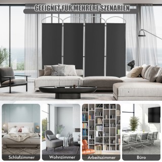 Costway Τετράπτυχο Γκρι Χωριστικό Χώρου 221 x 188 cm για το Σπίτι J... Costway Τετράπτυχο Γκρι Χωριστικό Χώρου 221 x 188 cm για το Σπίτι J...