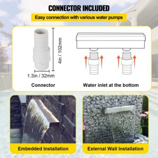 Διακοσμητικός Καταρράκτης Πισίνας από Ανοξείδωτο Ατσάλι για Κήπο κα... Διακοσμητικός Καταρράκτης Πισίνας από Ανοξείδωτο Ατσάλι για Κήπο κα...