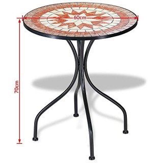 BAKAJI Σετ Τραπέζι + Πτυσσόμενες Καρέκλες Μωσαϊκό Έπιπλα Εξωτερικο... BAKAJI Σετ Τραπέζι + Πτυσσόμενες Καρέκλες Μωσαϊκό Έπιπλα Εξωτερικο...