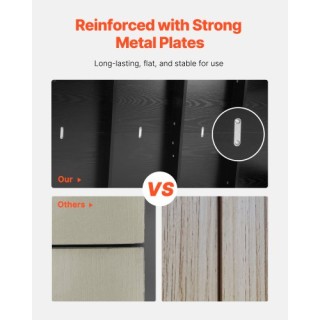 VEVOR Ξύλινο Ορθογώνιο Τραπέζι Φαγητού 63in για 4-6 Άτομα ZFXCZBKTZ...