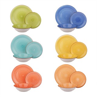 Shally Dogan Σετ 18 Πιάτων από Πολύχρωμο Πορσελάνινο Γκρες - Πολύχ... Shally Dogan Σετ 18 Πιάτων από Πολύχρωμο Πορσελάνινο Γκρες - Πολύχ...