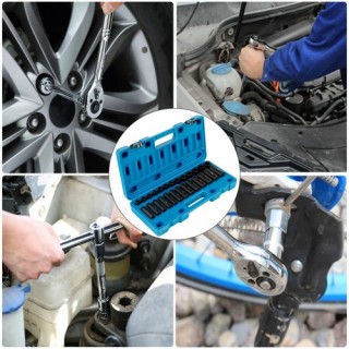 Σετ Καρυδάκια VEVOR 3/8 26 Τεμαχίων, Βαθιά/Κανονικά, 6-Γωνίες, Cr-V... Σετ Καρυδάκια VEVOR 3/8 26 Τεμαχίων, Βαθιά/Κανονικά, 6-Γωνίες, Cr-V...