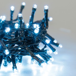 Kooper Καλώδιο 100 LED ψυχρό λευκό 45 μ, για εξωτερική χρήση, 8 λει...