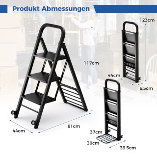 Costway Πολυλειτουργικό Καρότσι & Σκάλα 2-σε-1 με Μεταλλικό Πλαίσι... Costway Πολυλειτουργικό Καρότσι & Σκάλα 2-σε-1 με Μεταλλικό Πλαίσι...
