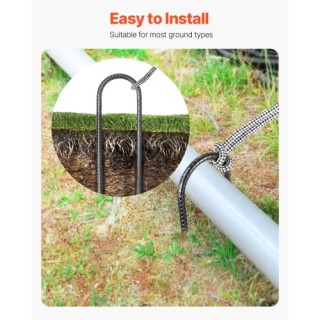 VEVOR Σετ 12 Τεμαχίων Βαρέας Κατασκευής Γαλβανιζέ Καρφιά Σχήματος U...