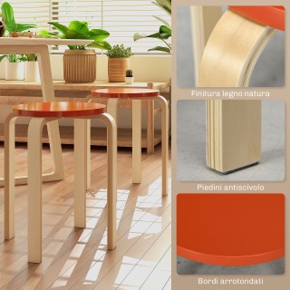 HOMCOM Σετ 4 Στρογγυλά και Μοντέρνα Σκαμπό για Κουζίνα και Μπαρ από... HOMCOM Σετ 4 Στρογγυλά και Μοντέρνα Σκαμπό για Κουζίνα και Μπαρ από...