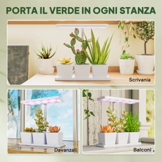 Outsunny Λάμπα για Φυτά με 30 LED Φώτα και 3 Γλάστρες, Χρονοδιακόπτ... Outsunny Λάμπα για Φυτά με 30 LED Φώτα και 3 Γλάστρες, Χρονοδιακόπτ...