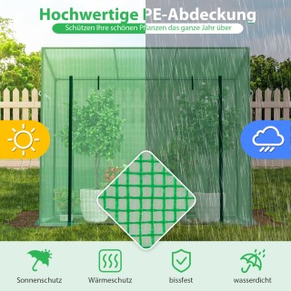 Costway Θερμοκήπιο με αναδιπλούμενη πόρτα & 2 παράθυρα με δίχτυ, θε... Costway Θερμοκήπιο με αναδιπλούμενη πόρτα & 2 παράθυρα με δίχτυ, θε...