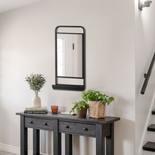 Καθρέφτης τοίχου HOMCOM με κάτω ράφι και μεταλλική κατασκευή, 36,2x...