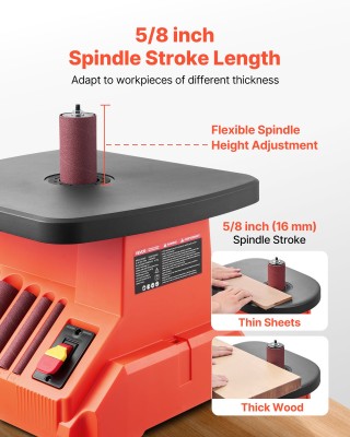 VEVOR Ηλεκτρικό Τριβείο Ταλαντώσεων 2000RPM, με 6 Κάλυπτρα (12.7–76...