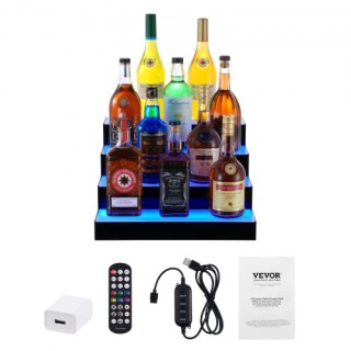 VEVOR Φωτιζόμενο Ράφι Μπουκαλιών 16 4 Επιπέδων με Έλεγχο RF & App  ...