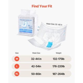 VEVOR Ενηλίκων Πάνες με Αυτοκόλλητες Ταινίες Ακράτειας για Άνδρες κ... VEVOR Ενηλίκων Πάνες με Αυτοκόλλητες Ταινίες Ακράτειας για Άνδρες κ...