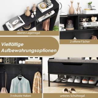 Costway Πολυλειτουργική Κρεμάστρα 4-σε-1 με Αποσπώμενο Μαξιλάρι Καθ...