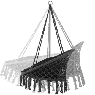 BAKAJI  Κρεμαστή Πολυθρόνα Κήπου Υφασμάτινη Κουνιστή Καρέκλα Αιώρημ...